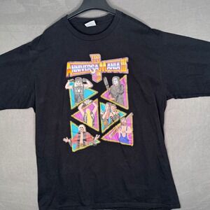Anniversamania III T-Shirt Black Mens XL NWO Sting Ric Flair Wrestling Tee‎